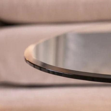 72" x 42" 1/2 Inch Thick Oval Racetrack Glass Top with Bevel Edge for Dining Table