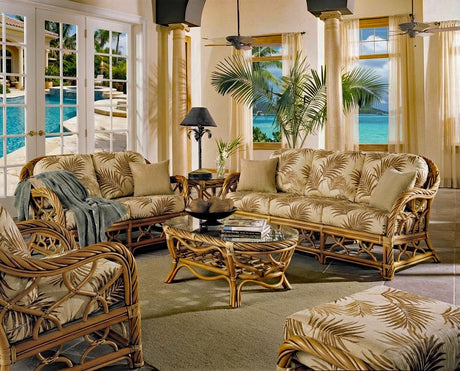 Samoa Rattan Deep Seating Queen Sleeper Sofa by Wicker Fair