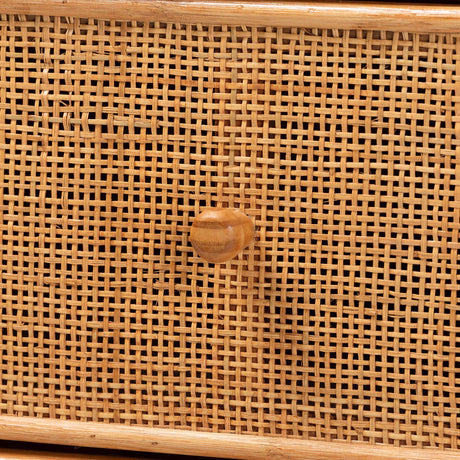 Sankrit Natural Rattan 4-Drawer Storage Cabinet by Wicker Fair
