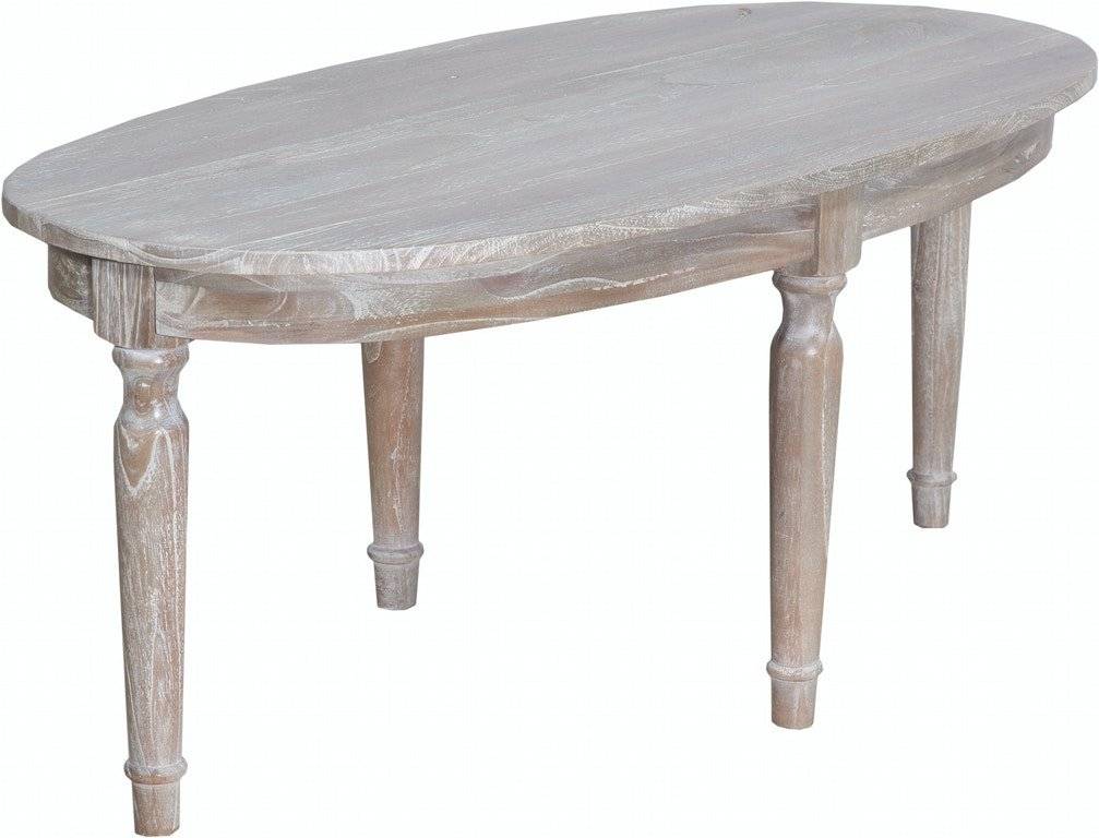 Sand Creek Vintage Smoke Finish Oval Coffee Table Model CK766 By Capris Furniture