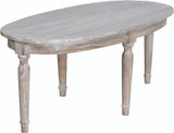 Sand Creek Vintage Smoke Finish Oval Coffee Table Model CK766 By Capris Furniture