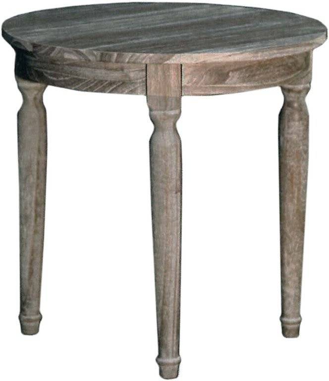 Sand Creek Vintage Smoke Finish Round End Table Model LK766 By Capris Furniture