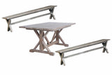 Sand Creek Vintage Smoke Finish Rectangle Dining Table Model DT766 By Capris Furniture