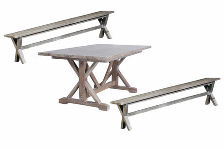 Sand Creek Vintage Smoke Finish Rectangle Dining Table Model DT766 By Capris Furniture