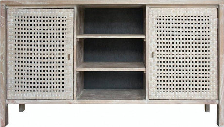Sand Creek Vintage Smoke Finish Server Cabinet Model SE766 By Capris Furniture