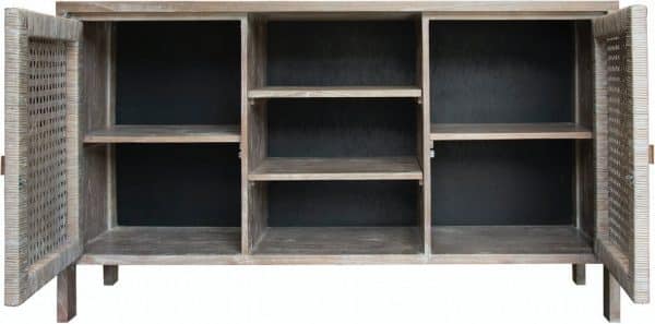 Sand Creek Vintage Smoke Finish Server Cabinet Model SE766 By Capris Furniture