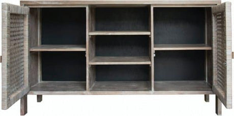 Sand Creek Vintage Smoke Finish Server Cabinet Model SE766 By Capris Furniture