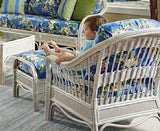 Sandy Key Indoor Whitewash Rattan Arm Chair by Wicker Fair