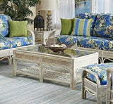 Sandy Key Indoor Whitewash Rattan Coffee Table by Wicker Fair