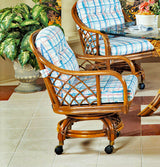 Santa Cruz Rattan Swivel-Rock Caster Dining Chair