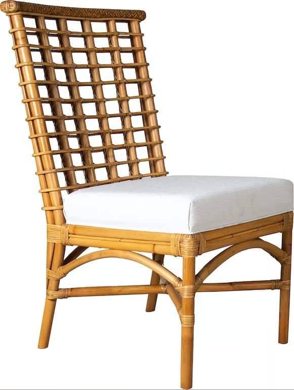 Mackinac Rattan and Wood 5 Pc Round Dining Set from Capris Furniture Model 320-TB-SET
