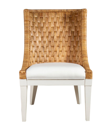 Paradisio Rattan and Wood Dining Side Chairs from Capris Furniture Model SC744