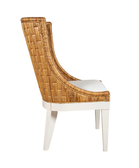Paradisio Rattan and Wood Dining Side Chairs from Capris Furniture Model SC744