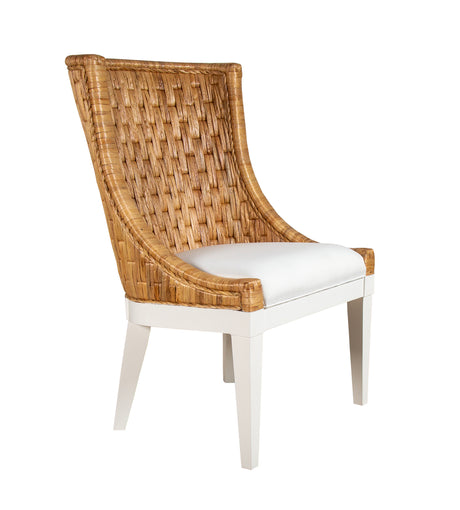 Paradisio Rattan and Wood 5 Pc Round Dining Set from Capris Furniture Model 744