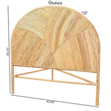 Alvaro Bohemian Honey Rattan Queen Or King Headboard