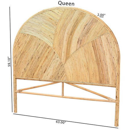 Alvaro Bohemian Honey Rattan Queen Or King Headboard