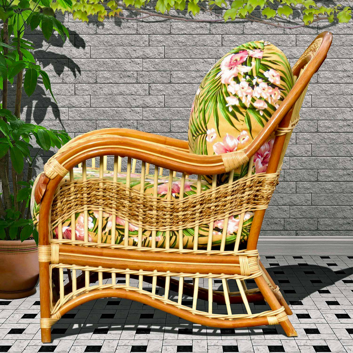 Voyager Rattan Lounge Chair with Deep Seating Comfort by Wicker Fair