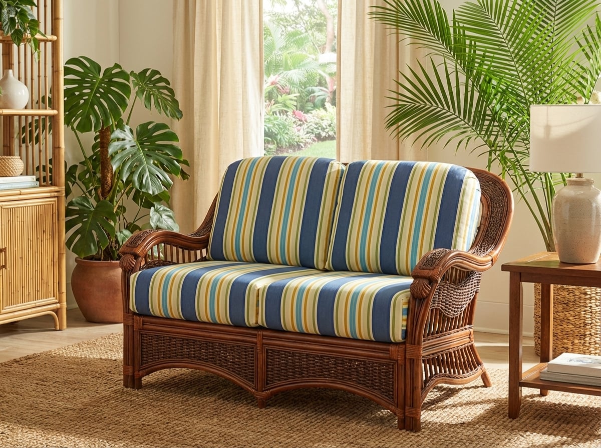 Seascape Rattan Loveseat Model SSLS from Spice Island Wicker