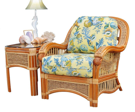 Seascape Rattan End Table Model SSET from Spice Island Wicker