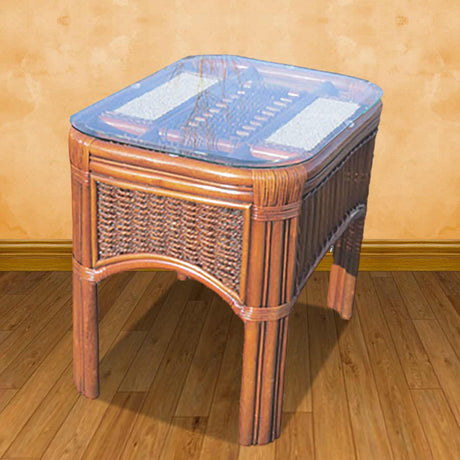 Seascape Rattan End Table Model SSET from Spice Island Wicker