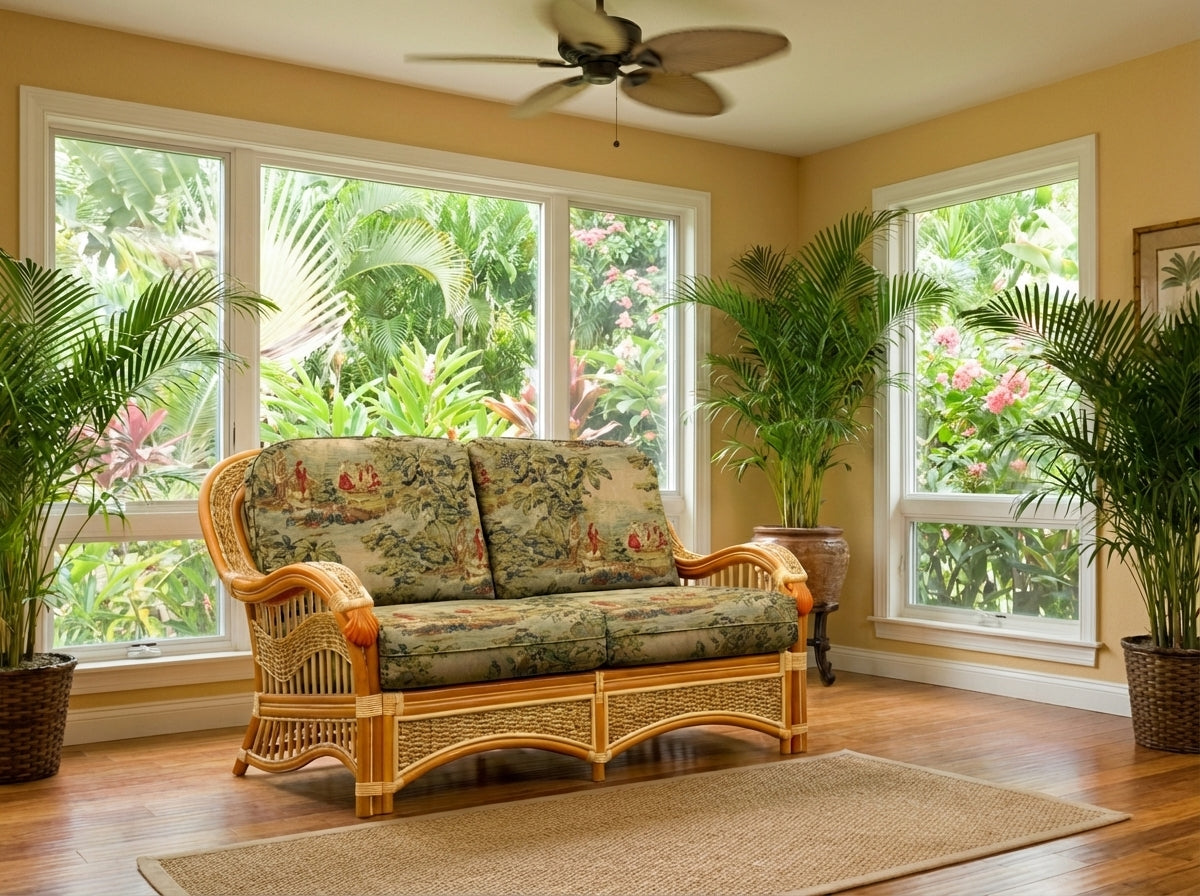 Seascape Rattan Loveseat Model SSLS from Spice Island Wicker
