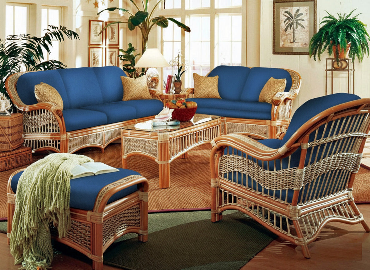 Seascape Rattan Sofa by Spice Islands Wicker Model SS3S