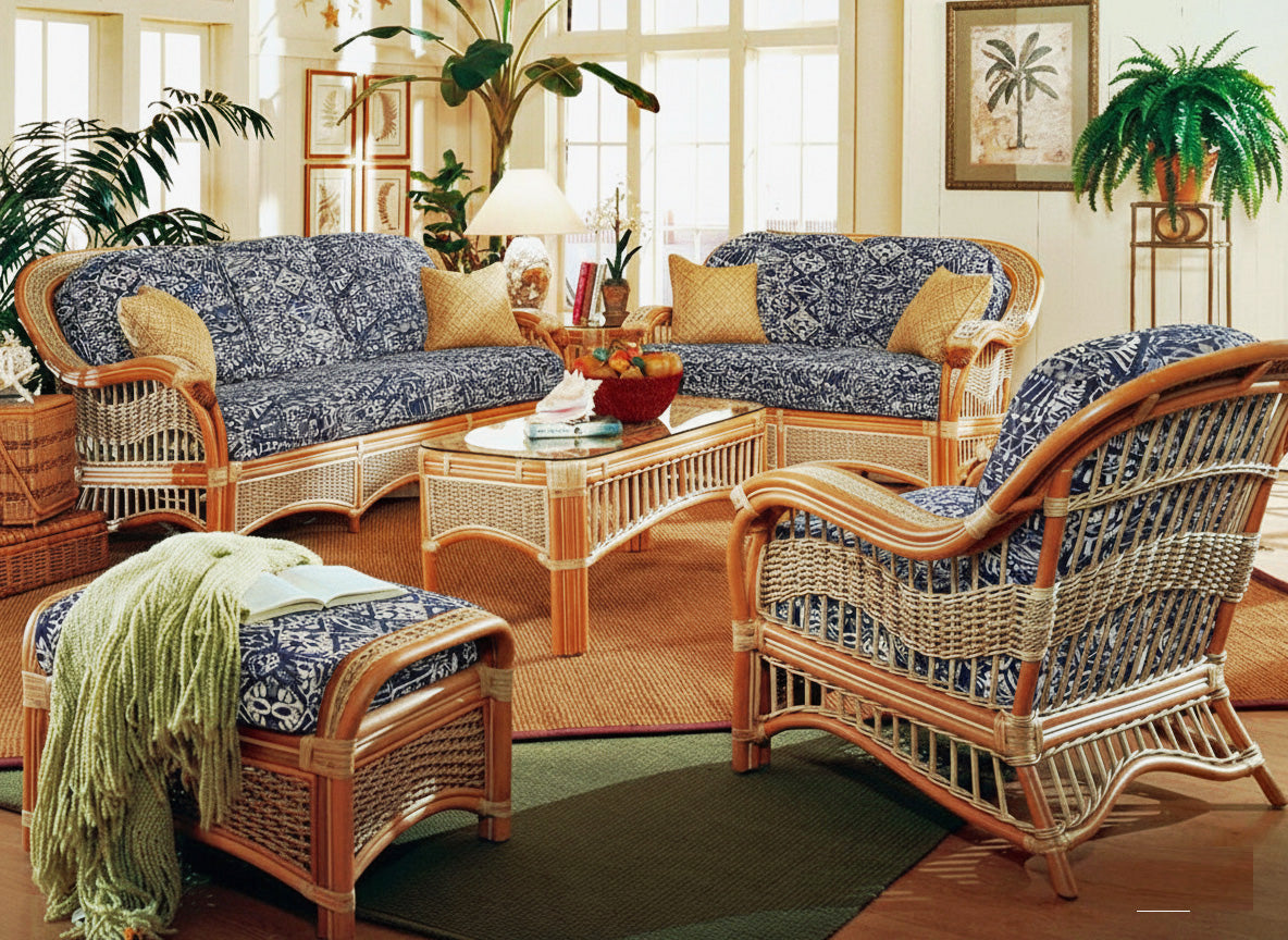 Seascape Rattan Sofa by Spice Islands Wicker Model SS3S