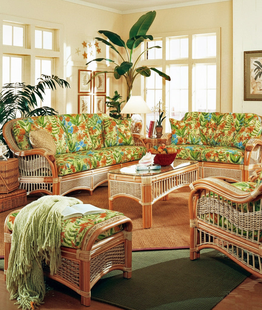 Seascape Rattan Sofa by Spice Islands Wicker Model SS3S