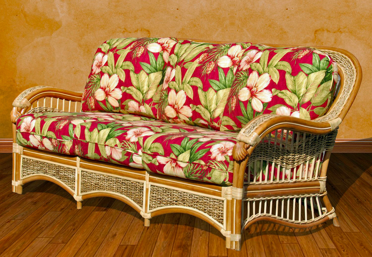 Seascape Rattan 3 Pc Deep Seating Living Room Set Model SS-3PC-SET by Spice Islands Wicker