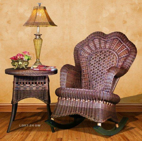 Vintage American Serpentine Wicker Rocker SR-BW by Spice Island Wicker