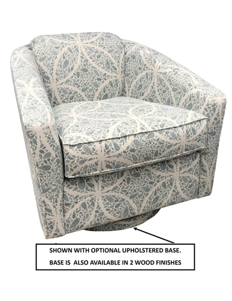 Athens Upholstered Swivel Chair Model SW111 by Capris Furniture