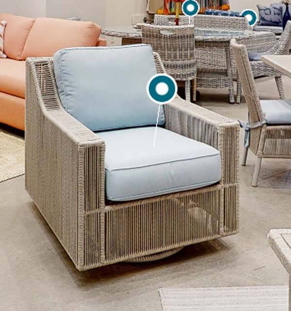 Luxe Outdoor Wicker Swivel Glider Chair SG9824 by Beachcraft