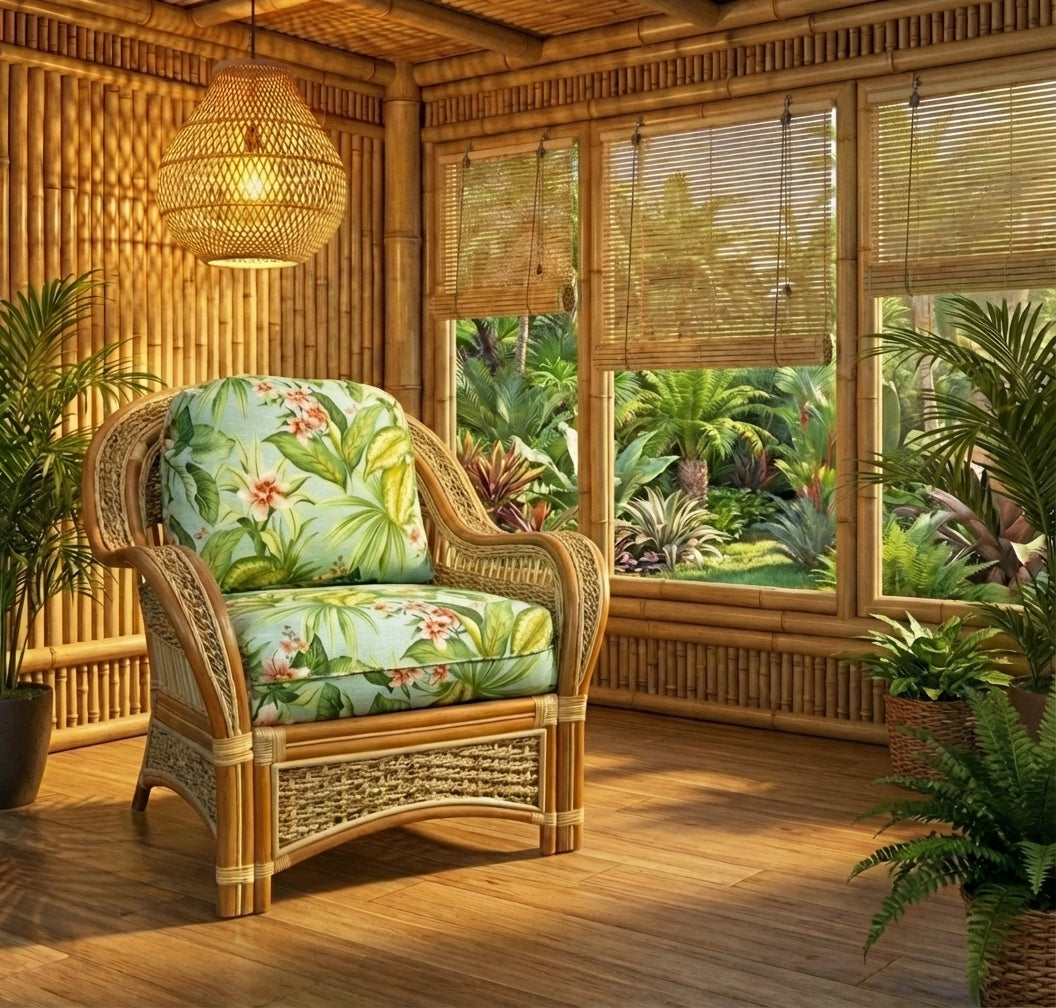 Shangri-la Rattan Arm Chair Model SIAAC by Wicker Fair