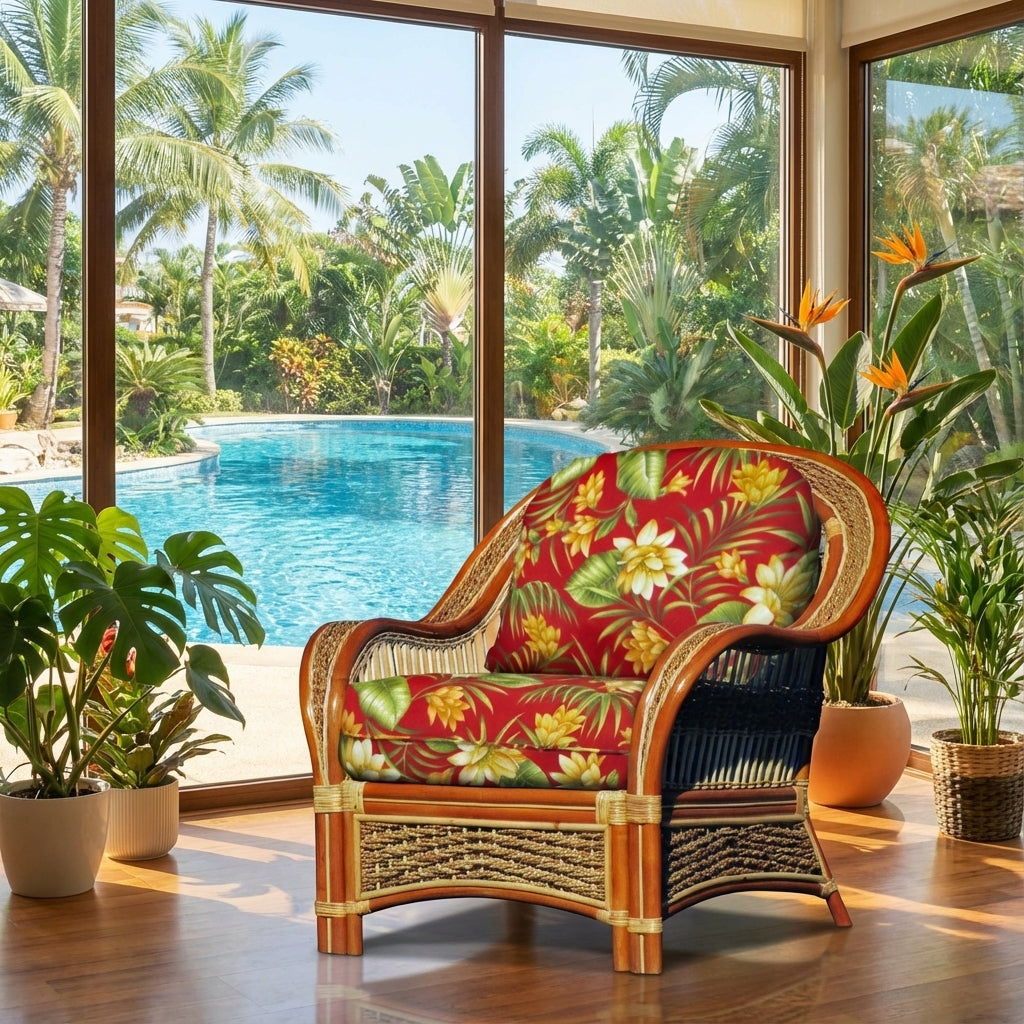 Shangri-la Rattan Arm Chair Model SIAAC by Wicker Fair