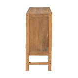 Wicker Fair Sibu Tall Woven Rattan and Wood Storage Cabinet