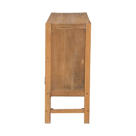 Wicker Fair Sibu Tall Woven Rattan and Wood Storage Cabinet