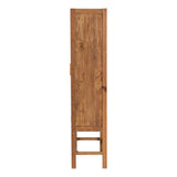 Wicker Fair Sibu Tall Woven Rattan and Wood Storage Cabinet