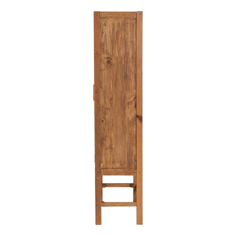Wicker Fair Sibu Tall Woven Rattan and Wood Storage Cabinet