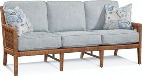 Pine Isle Rattan and Wicker Sofa Model 1023-011 Made in the USA by Braxton Culler