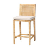 Samoa Wicker Fair Wood and Natural Rattan Counterstool