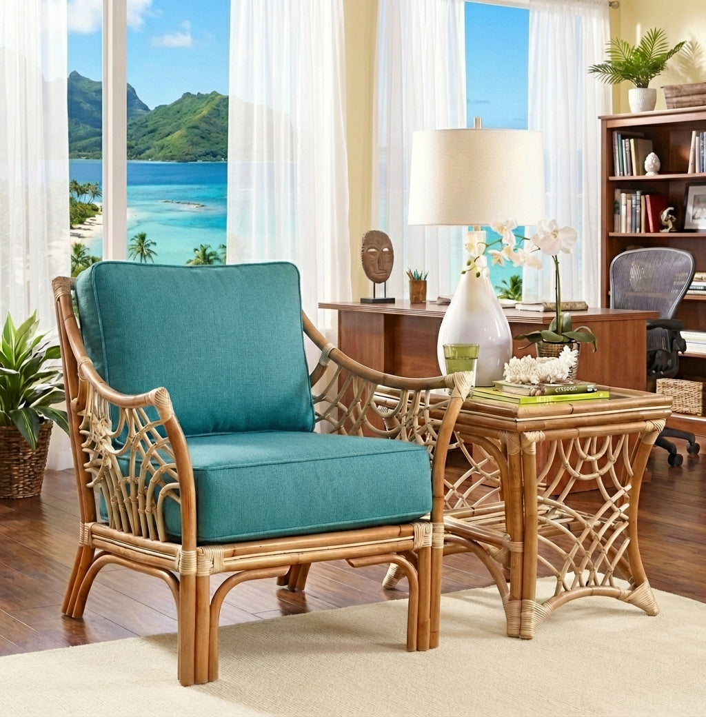 Solomon Islands Arm Chair in Natural Finish by Wicker Fair