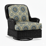 Somerset Black Rattan Swivel Glider Chair Model 953-202-BLK by Braxton Culler