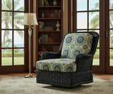 Somerset Black Rattan Swivel Glider Chair Model 953-202-BLK by Braxton Culler