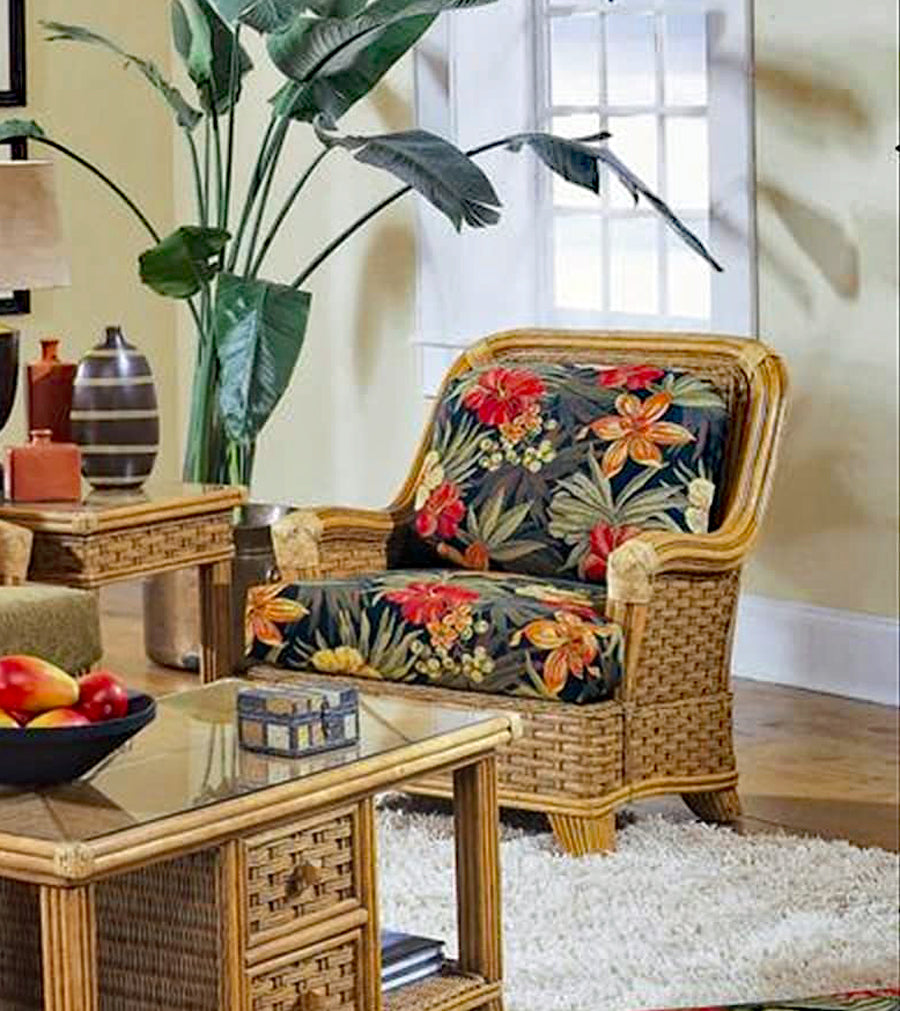 Somerset Rattan Lounge Chair Customized by Braxton Culler
