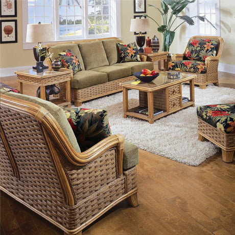 Somerset Rattan Barrel Swivel Glider Chair Model 953-005 by Braxton Culler