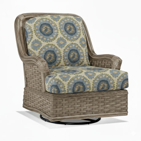 Somerset Rattan Swivel Glider Chair Model 953-202 by Braxton Culler