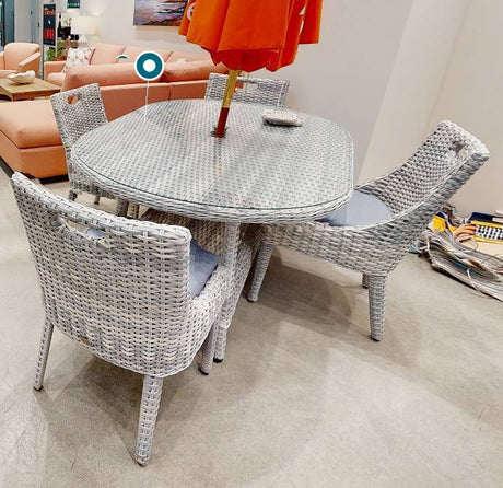 South Beach Outdoor Wicker Dining Set SC9844-Set by Beachcraft