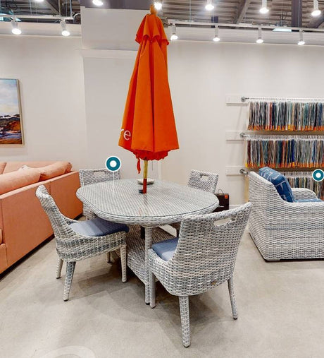 South Beach Outdoor Wicker Dining Table DT9844 by Beachcraft