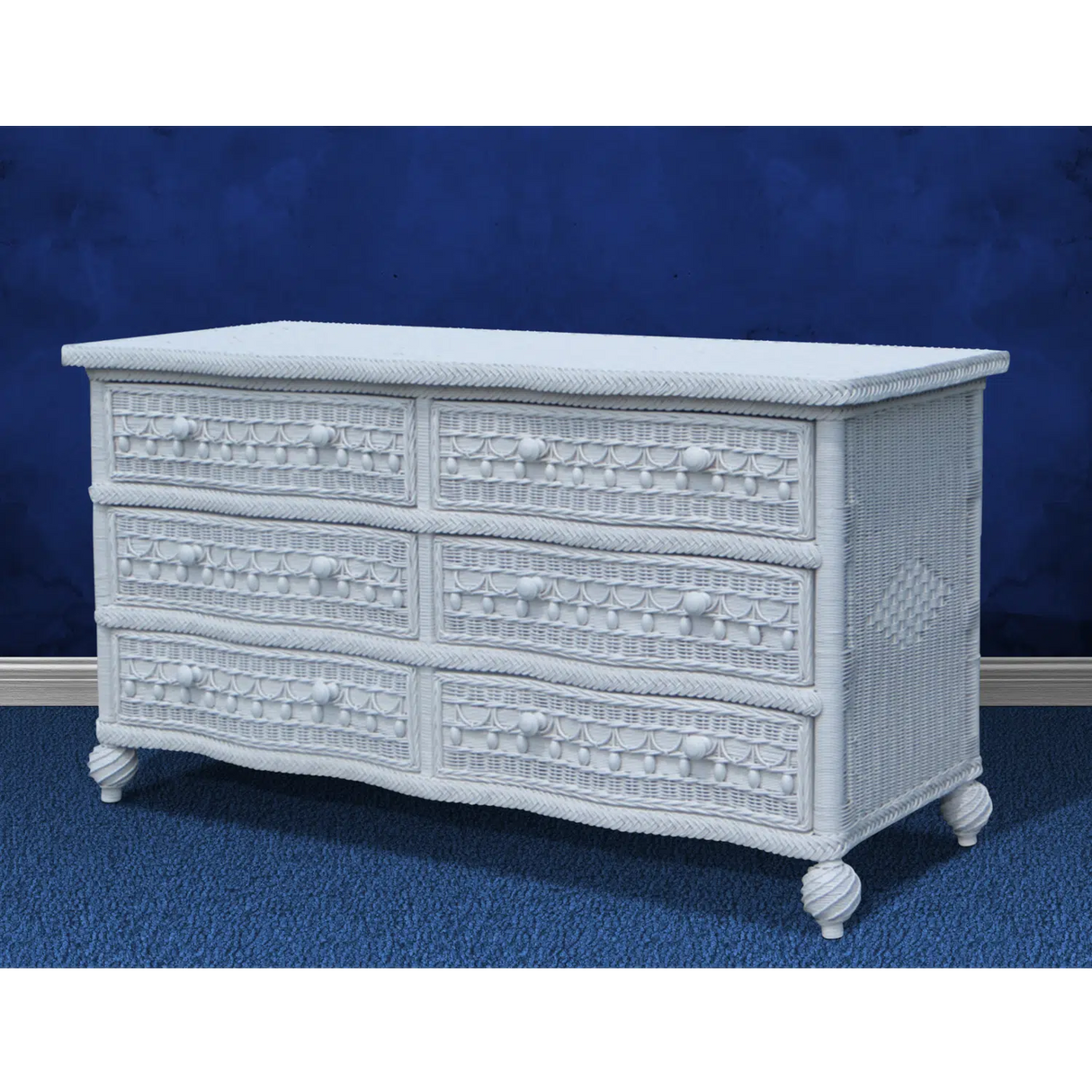 Southern Belle White 4-PC Bedroom Set by Wicker Fair