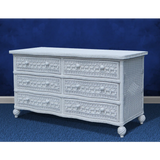 Southern Belle White 4-PC Bedroom Set by Wicker Fair